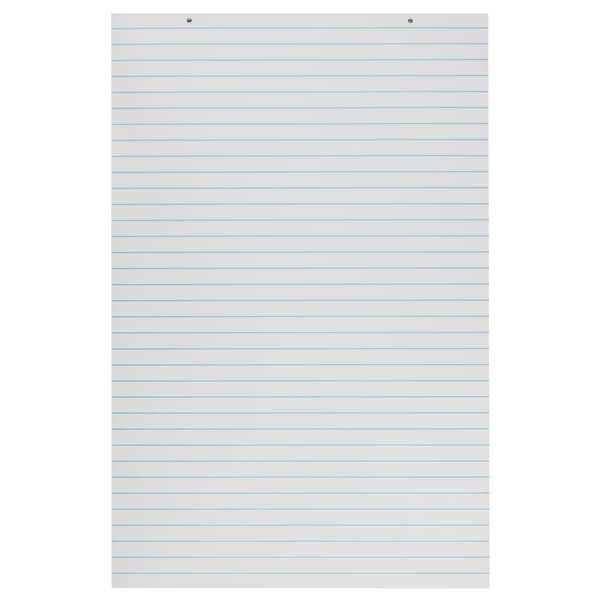 Primary Chart Pad, White, 1in Ruled Short Way, 24in x 36in, 100 Sheets, Pacon, Mfr#: P3052